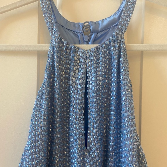 Parker Black Revolve Long Gown Dress Marceline Sequin Dress in Blue Size Medium - Picture 3 of 9